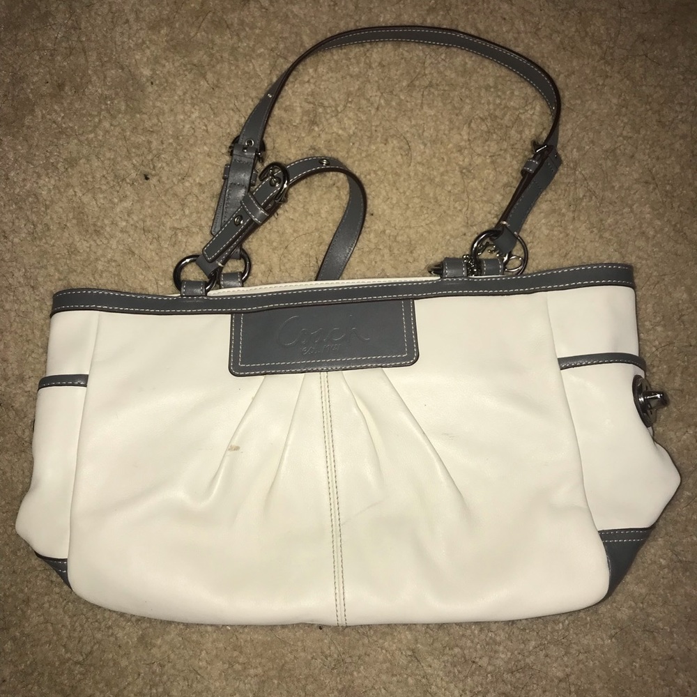 Coach Bag-White Leather